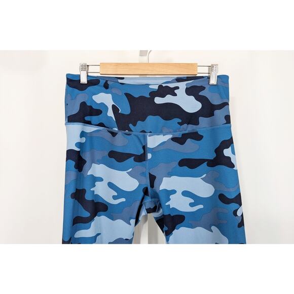 Mondetta Blue Gray Camo Leggings Pants Misses Size L - Picture 2 of 6